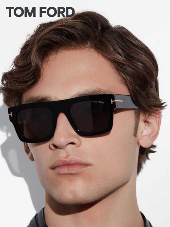 Tom Ford Other - TOM FORD Fausto Thick Acetate Sunglasses - Black